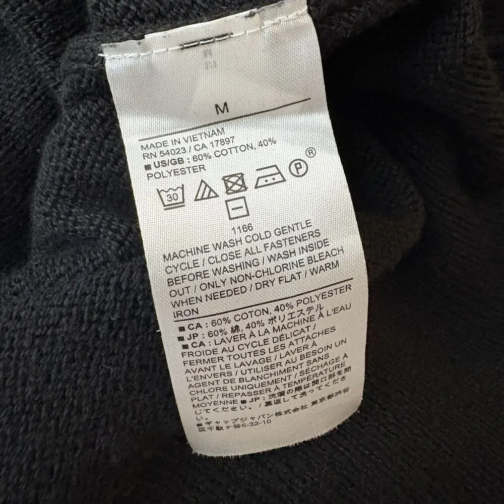Banana Republic Button Accents Scoop neck Black Sweater Size Medium Womens